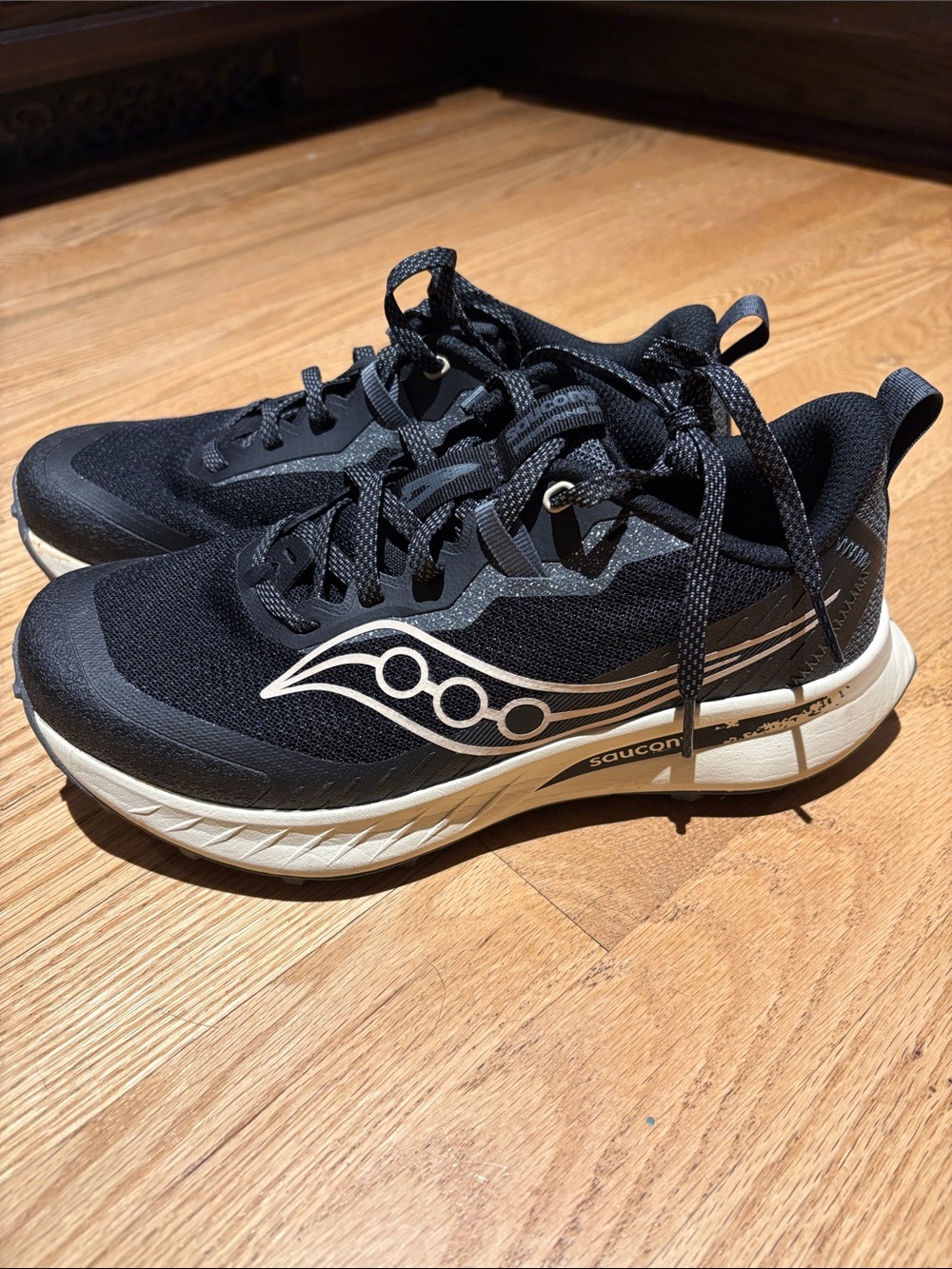 Saucony Black Peregrine athletic shoe
